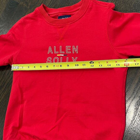 Allen Solly Sweatshirt Youth Small Red Crewneck Spell Out Preppy - Picture 8 of 9